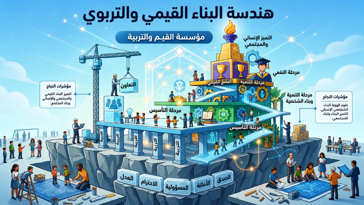 كيف أبني القيم عند أبنائي؟ (هندسة البناء القيمي والتربوي)